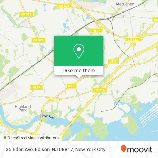 35 Eden Ave, Edison, NJ 08817 map