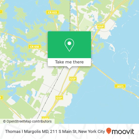 Mapa de Thomas I Margolis MD, 211 S Main St