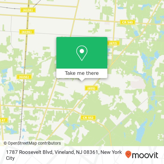 Mapa de 1787 Roosevelt Blvd, Vineland, NJ 08361