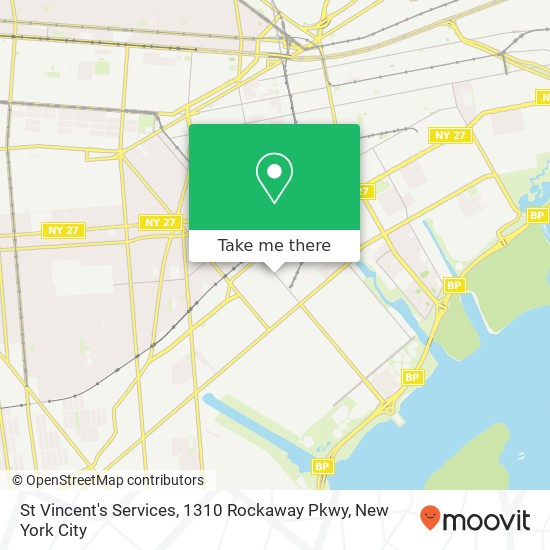 Mapa de St Vincent's Services, 1310 Rockaway Pkwy