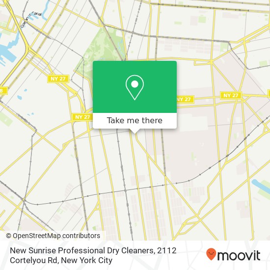 Mapa de New Sunrise Professional Dry Cleaners, 2112 Cortelyou Rd