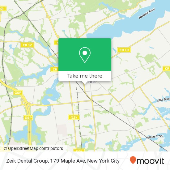 Mapa de Zeik Dental Group, 179 Maple Ave