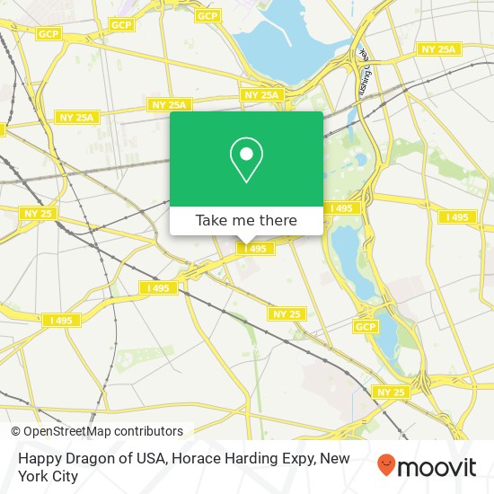 Happy Dragon of USA, Horace Harding Expy map