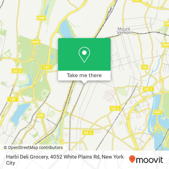 Mapa de Harbi Deli Grocery, 4052 White Plains Rd