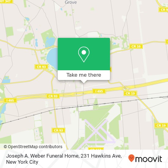 Mapa de Joseph A. Weber Funeral Home, 231 Hawkins Ave