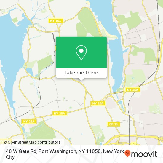 Mapa de 48 W Gate Rd, Port Washington, NY 11050