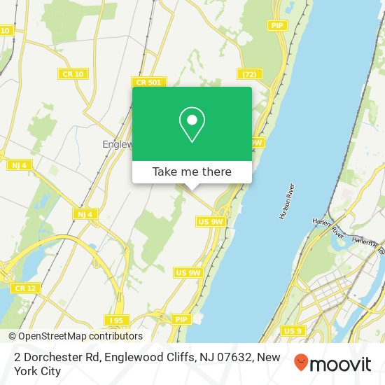 Mapa de 2 Dorchester Rd, Englewood Cliffs, NJ 07632