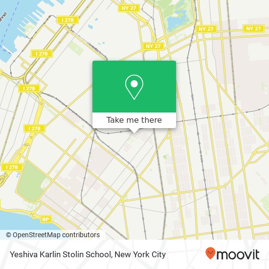 Yeshiva Karlin Stolin School, 1818 54th St map