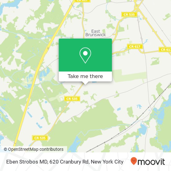 Mapa de Eben Strobos MD, 620 Cranbury Rd