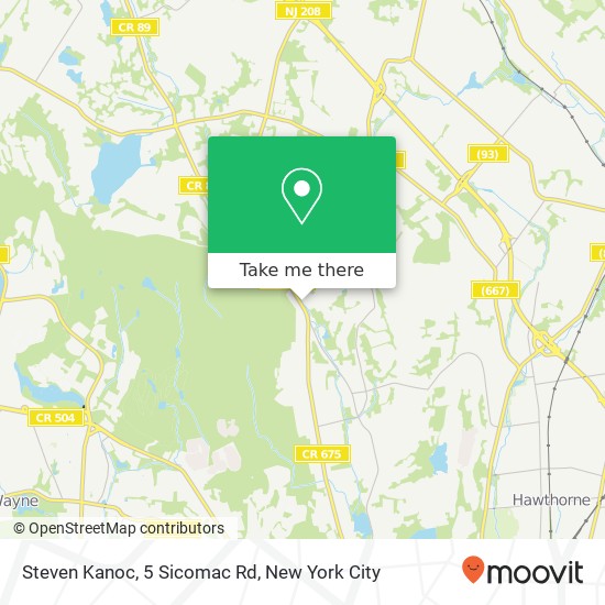 Mapa de Steven Kanoc, 5 Sicomac Rd