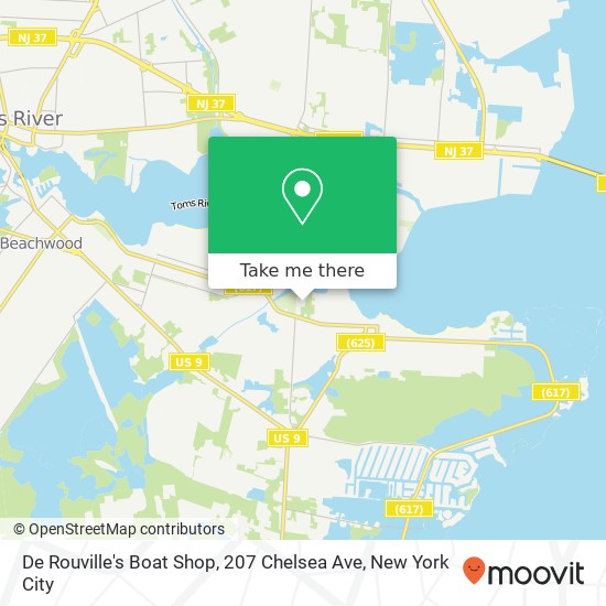 Mapa de De Rouville's Boat Shop, 207 Chelsea Ave