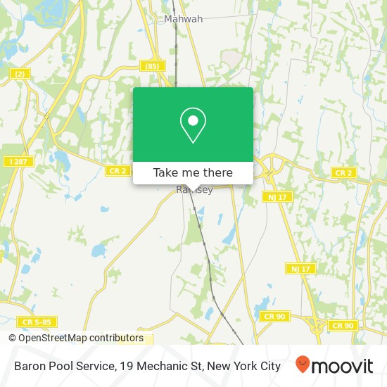 Mapa de Baron Pool Service, 19 Mechanic St