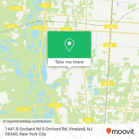 Mapa de 1441,S Orchard Rd S Orchard Rd, Vineland, NJ 08360