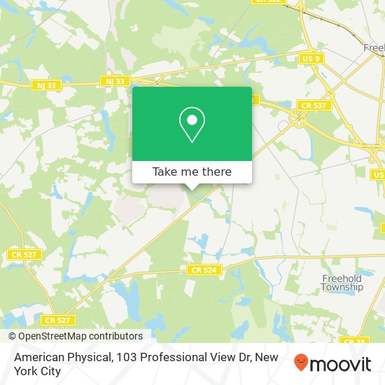 American Physical, 103 Professional View Dr map