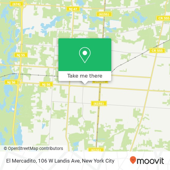Mapa de El Mercadito, 106 W Landis Ave