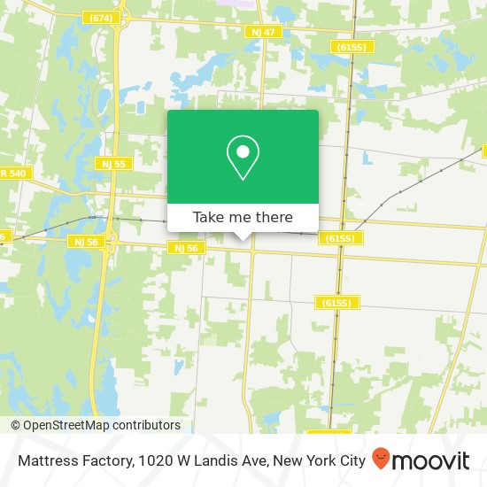 Mapa de Mattress Factory, 1020 W Landis Ave