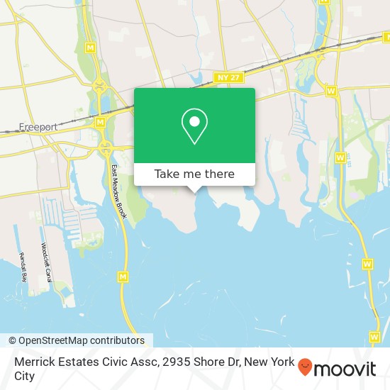 Merrick Estates Civic Assc, 2935 Shore Dr map