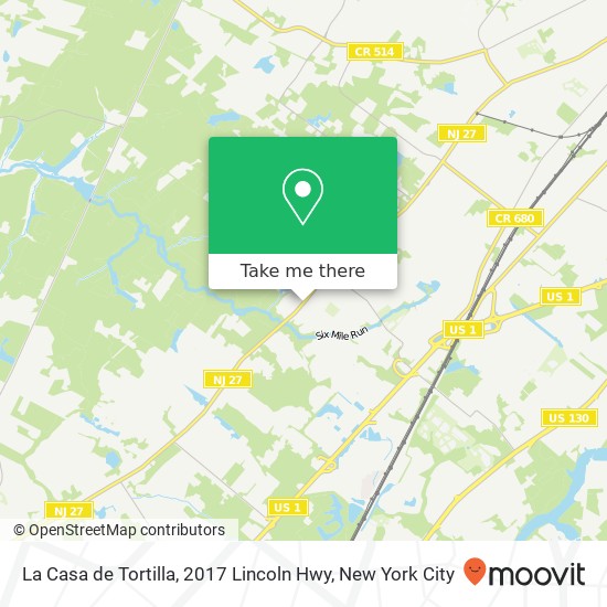 Mapa de La Casa de Tortilla, 2017 Lincoln Hwy