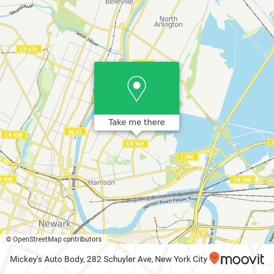 Mickey's Auto Body, 282 Schuyler Ave map