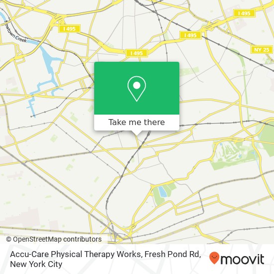 Accu-Care Physical Therapy Works, Fresh Pond Rd map