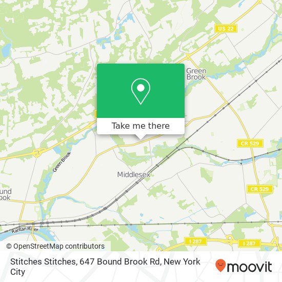 Stitches Stitches, 647 Bound Brook Rd map