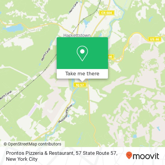 Mapa de Prontos Pizzeria & Restaurant, 57 State Route 57