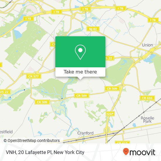 Mapa de VNH, 20 Lafayette Pl