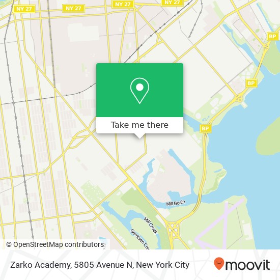 Mapa de Zarko Academy, 5805 Avenue N