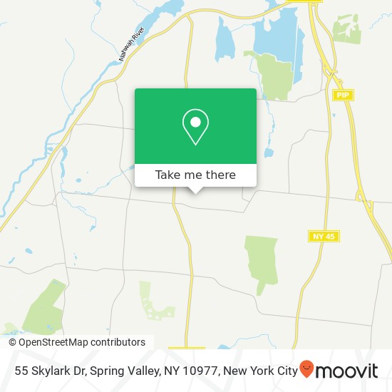 Mapa de 55 Skylark Dr, Spring Valley, NY 10977