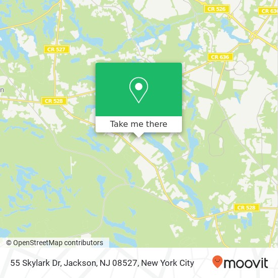 Mapa de 55 Skylark Dr, Jackson, NJ 08527