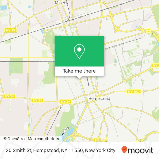Mapa de 20 Smith St, Hempstead, NY 11550