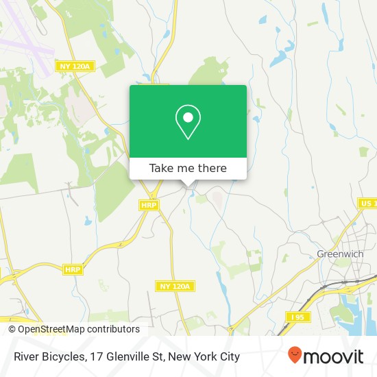 Mapa de River Bicycles, 17 Glenville St