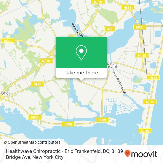 Mapa de Healthwave Chiropractic - Eric Frankenfeld, DC, 3109 Bridge Ave