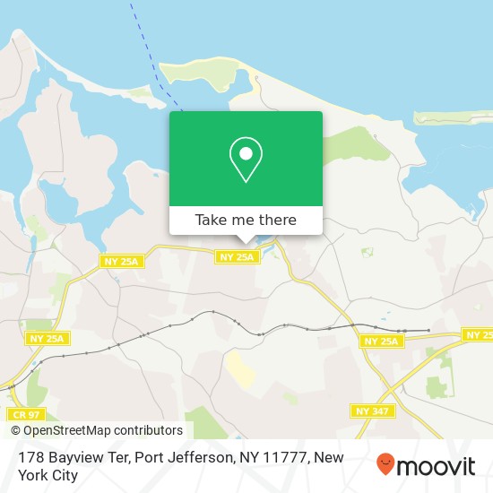Mapa de 178 Bayview Ter, Port Jefferson, NY 11777
