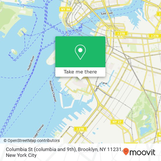 Columbia St (columbia and 9th), Brooklyn, NY 11231 map