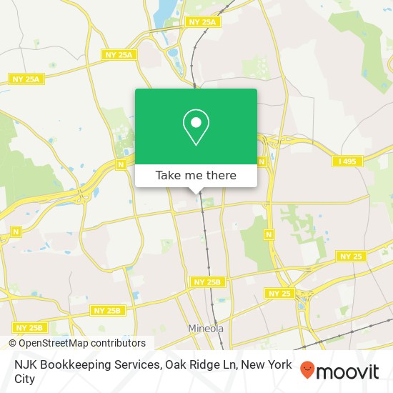 NJK Bookkeeping Services, Oak Ridge Ln map