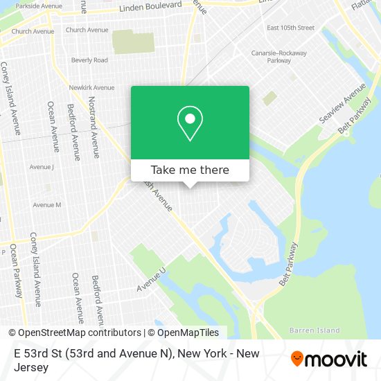 Mapa de E 53rd St (53rd and Avenue N)