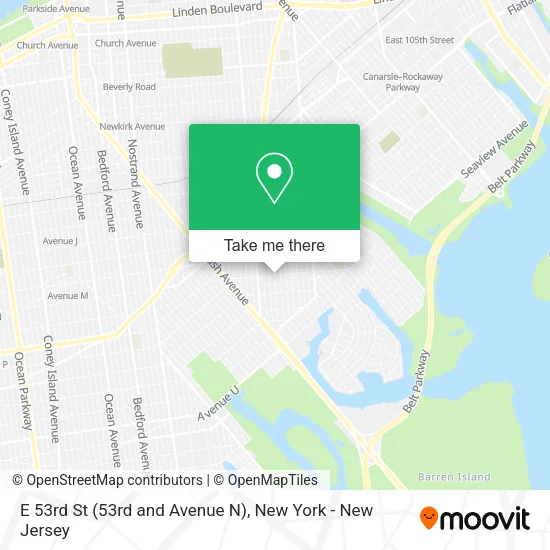 E 53rd St (53rd and Avenue N) map