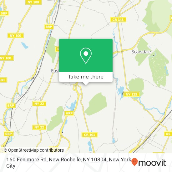 Mapa de 160 Fenimore Rd, New Rochelle, NY 10804