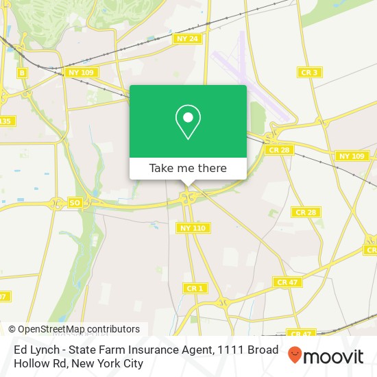 Ed Lynch - State Farm Insurance Agent, 1111 Broad Hollow Rd map