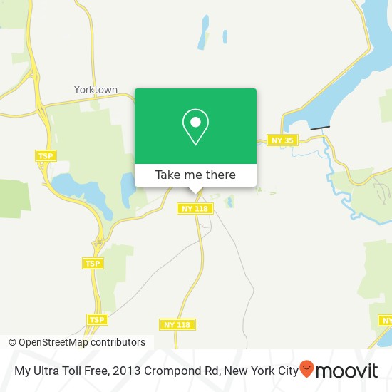 Mapa de My Ultra Toll Free, 2013 Crompond Rd