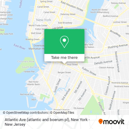 Mapa de Atlantic Ave (atlantic and boerum pl)