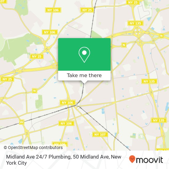 Mapa de Midland Ave 24 / 7 Plumbing, 50 Midland Ave