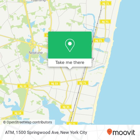 Mapa de ATM, 1500 Springwood Ave