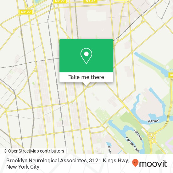Mapa de Brooklyn Neurological Associates, 3121 Kings Hwy