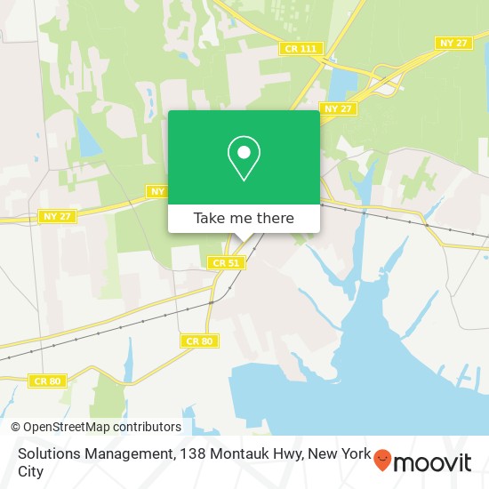 Mapa de Solutions Management, 138 Montauk Hwy