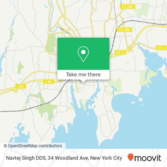 Mapa de Navtej Singh DDS, 34 Woodland Ave