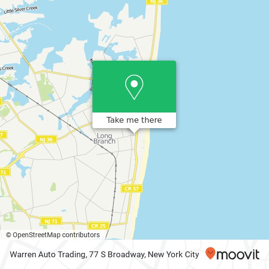 Mapa de Warren Auto Trading, 77 S Broadway