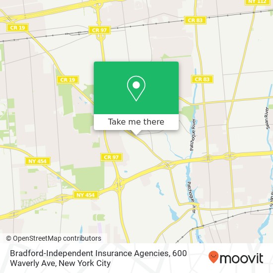 Bradford-Independent Insurance Agencies, 600 Waverly Ave map