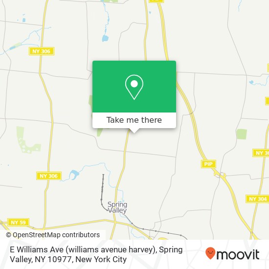 Mapa de E Williams Ave (williams avenue harvey), Spring Valley, NY 10977